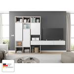 Wandmeubel Emporior IV Mat Lichtbeige/Hoogglans wit - 294cm - Mat Lichtbeige/Mat Wit - Breedte: 294 cm