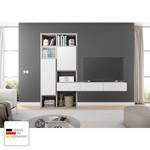 Wandmeubel Emporior IV Mat Lichtbeige/Hoogglans wit - 249cm - Mat Lichtbeige/Mat Wit - Breedte: 249 cm