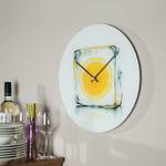 Pendule Icy Lemon Blanc - Jaune - Verre - Profondeur : 3.6 cm