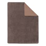 Couverture unie double-face Sorrento Marron / Marron café