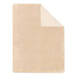 Couverture unie double-face Sorrento Blanc crème / Blanc