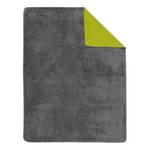 Couverture unie double-face Sorrento Gris foncé / Vert clair