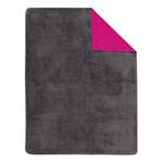 Coperta tinta unita Sorrento Doubleface Grigio scuro / Fucsia