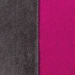 Coperta tinta unita Sorrento Doubleface Grigio scuro / Fucsia