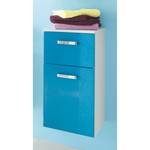 Armoire basse a-qua Turquoise brillant / Blanc