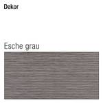 Midischrank Granby Breit - Weiss/Esche-Grau Dekor