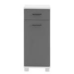 Armoire basse Lumo Blanc / Basalte