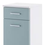 Armoire basse Lumo Blanc / Bleu colombe