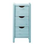 Armoire basse Paulina Pin massif - Turquoise