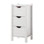 Armoire basse Paulina Pin massif - Blanc