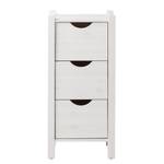 Armoire basse Paulina Pin massif - Blanc