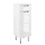 Armoire basse Romana Blanc brillant