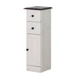 Armoire basse Senna I Pin massif - Blanc / Havane