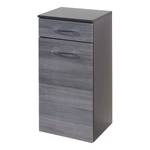 Armoire basse Florida Gris gaphite / Imitation chêne argent cendré