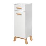 Armoire basse Venlo Blanc brillant / Chêne