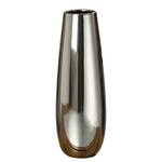 Vase Inglewood I Steingut - Silber