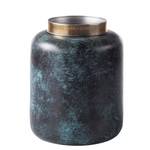 Vase Oxidise II (2-teilig) Aluminium - Gold / Blau