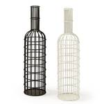 Vase Simplex (2-teilig) Stahl - Schwarz / Weiß