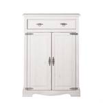 Commode Lucia Pin massif, lasure blanche