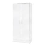 Set économique Viktoria (3 éléments) Hêtre partiellement massif - Lit pour bébé, table à langer et armoire à vêtements - Vernis blanc