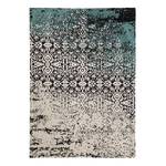 Tapis vintage Agne Tissu mélangé - Blanc cassé / Bleu pétrole