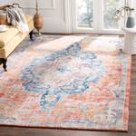 Vintage-Teppich Ayla Kunstfaser - Marineblau / Orange - 243 x 304 cm