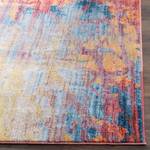 Vintage-Teppich Canan Kunstfaser - Marineblau / Rot - 243 x 304 cm