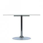 Table Matilda Plateau blanc brillant