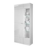 Vitrine Carero Blanc brillant - Butoir de porte à gauche