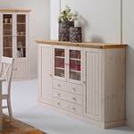 Highboard Lyngby massief grenenhout - Wit grenenhout / Grenenhout