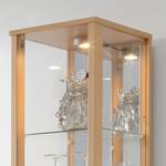 Staande vitrinekast Exhibit met spiegelwand - transparant glas/zwart - Beukenhouten look - 5