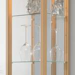 Staande vitrinekast Exhibit met spiegelwand - transparant glas/zwart - Beukenhouten look - 8