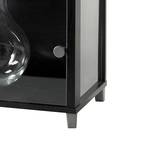 Vitrine Exhibit II met LED-verlichting - transparant glas/zwart