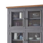 Armoire vitrine Balignton Pin massif - Gris