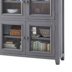 Armoire vitrine Balignton Pin massif - Gris