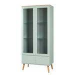 Vitrinenschrank Dot Eiche Dekor - Mint