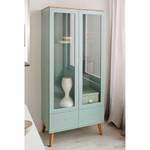 Vitrinenschrank Dot Eiche Dekor - Mint