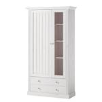 Armoire vitrine Lyngby II Pin massif - Pin blanc