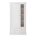 Armoire vitrine Lyngby II Pin massif - Pin blanc