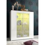Armoire vitrine Padua LC Blanc brillant
