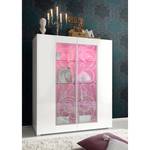 Armoire vitrine Padua LC Blanc brillant