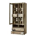 Vetrina e credenza Tapara (illuminazione incl.) Marrone / Grigio