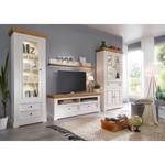 Armoire vitrine Ummanz Pin massif - Pin blanc / Pin miel - Pin blanc