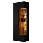 Vitrine Vogue grand format Noir brillant / Noyer