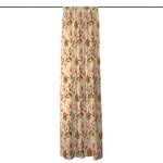 Tenda con fettuccia arricciatende Beige Fiori grandi 130 x 260 cm