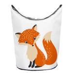 Wasmand Foresty Fox geweven stof - wit/oranje