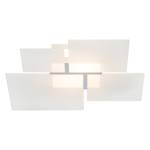 Wand- en plafondlamp Ouadrifoglio glas/staal wit 2 lichtbronnen