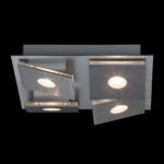 Wand- en plafondlamp Exact metaal/zilverkleurig kunststof 1 lichtbron