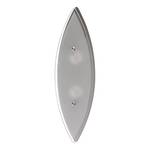 Wand- und Deckenleuchte Oval Metall/Glas Silber 2-flammig