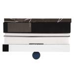 Wandboard (2er Set)  Clomeo Birke massiv - Blau / Schwarz